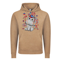 Vintage Coffee fourth of july hippopotamus Vintage Hoodie - CowGirlArtShop