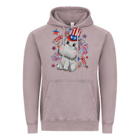 Vintage Zinc fourth of july hippopotamus Vintage Hoodie - CowGirlArtShop