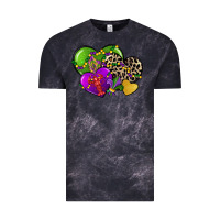 Cloud Black mardi gras hearts cg (1) Vintage Tee - CowGirlArtShop