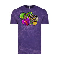 Cloud Purple mardi gras hearts cg (1) Vintage Tee - CowGirlArtShop