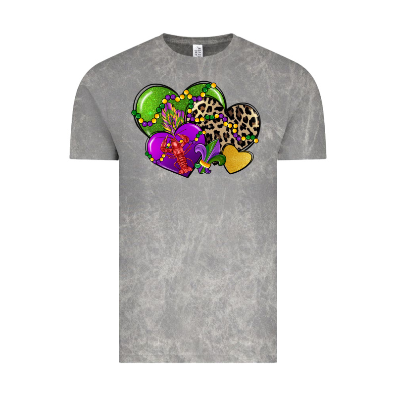 Mardi Gras Hearts Cg (1) Vintage Tee by CowGirlArtShop | Teevron