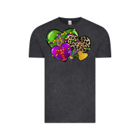 Vintage Black mardi gras hearts cg (1) Vintage Tee - CowGirlArtShop