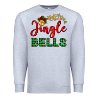 Heather Grey christmas jingle bells Premium Sweatshirt - BarkalooDesign