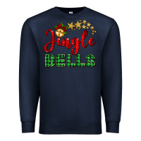 Navy christmas jingle bells Premium Sweatshirt - BarkalooDesign