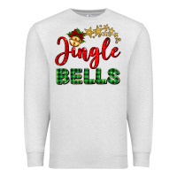 Oatmeal Heather christmas jingle bells Premium Sweatshirt - BarkalooDesign