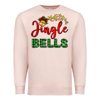 Pale Pink christmas jingle bells Premium Sweatshirt - BarkalooDesign
