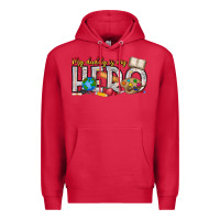 Cardinal My Daddy is my Hero Teacher Premium Hoodie - CowhideDigitalArt