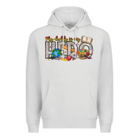 Dove Grey My Daddy is my Hero Teacher Premium Hoodie - CowhideDigitalArt