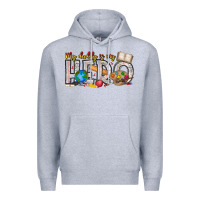 Heather Grey My Daddy is my Hero Teacher Premium Hoodie - CowhideDigitalArt
