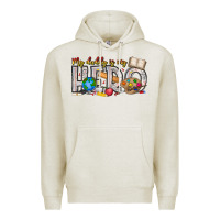 Oatmeal Heather My Daddy is my Hero Teacher Premium Hoodie - CowhideDigitalArt