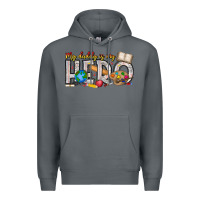 Rock My Daddy is my Hero Teacher Premium Hoodie - CowhideDigitalArt