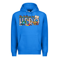 True Royal My Daddy is my Hero Teacher Premium Hoodie - CowhideDigitalArt