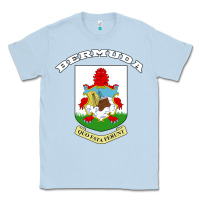 Dusty Blue Bermuda Coat of Arms Souvenir Gift Flag Bermudian Classic Tee - trangStudio