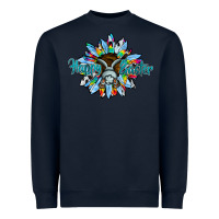 Navy happy easter sunflower Heavyweight Sweatshirt - CowhideDigitalArt