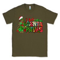 Army Green i believe in santa paws Classic Tee - texasbilliewilder