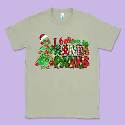 I Believe In Santa Paws Classic Tee Designed By Texasbilliewilder