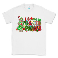 White i believe in santa paws Classic Tee - texasbilliewilder