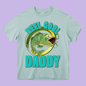 Reel Cool Daddy Heavy Core Tee Designed By Jasminsmagicworld