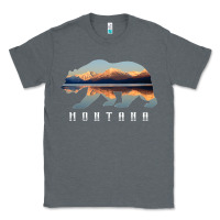 Montana Bear With Glacier National Park Lake Image Souvenir Classic Tee | Teevron