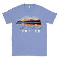 Colony Blue Montana Bear with Glacier National Park Lake Image Souvenir Classic Tee - trangStudio