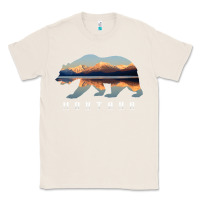 Natural Montana Bear with Glacier National Park Lake Image Souvenir Classic Tee - trangStudio