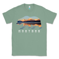 Sage Montana Bear with Glacier National Park Lake Image Souvenir Classic Tee - trangStudio