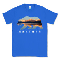 True Royal Montana Bear with Glacier National Park Lake Image Souvenir Classic Tee - trangStudio