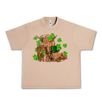 St Patrick's Day Cow Family Urban Heavy Tee | Teevron