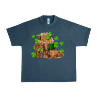 Midnight Navy st patrick's day cow family Urban Heavy Tee - RanaPortraitStore