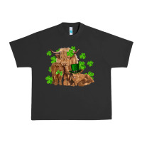 Pigment Black st patrick's day cow family Urban Heavy Tee - RanaPortraitStore