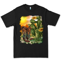 Black western boots with cactus and desert Premium Tee - RanaPortraitStore