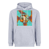 Heather Grey fall bull skull Heavyweight Hoodie - BarkalooDesign