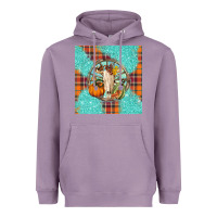 Lavender fall bull skull Heavyweight Hoodie - BarkalooDesign