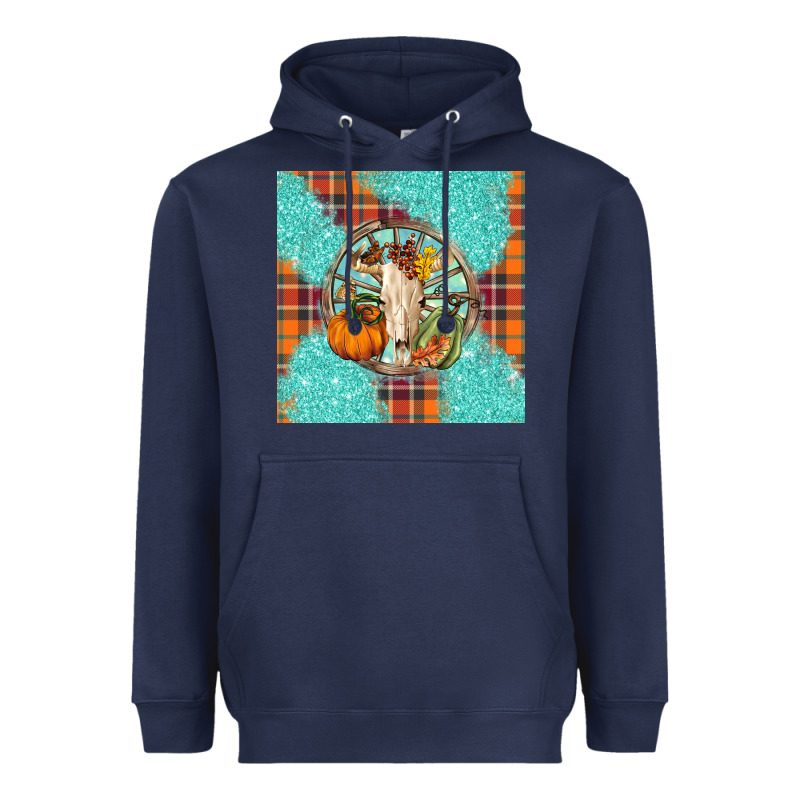 Fall Bull Skull Heavyweight Hoodie by BarkalooDesign | Teevron