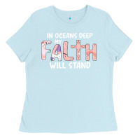 Baby Blue Oceans Deep My Faith Will Stand Ladies Tee - Bettercallsaul