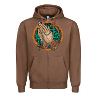 Chestnut god bless you Zipper Hoodie - RacoonDesign