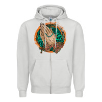 Dove Grey god bless you Zipper Hoodie - RacoonDesign