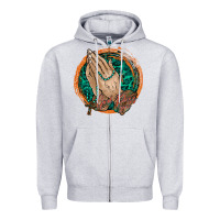 Heather Grey god bless you Zipper Hoodie - RacoonDesign