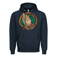 Navy god bless you Zipper Hoodie - RacoonDesign