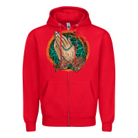Red god bless you Zipper Hoodie - RacoonDesign