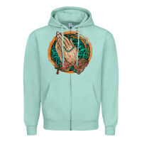 Seafoam god bless you Zipper Hoodie - RacoonDesign