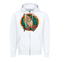 White god bless you Zipper Hoodie - RacoonDesign