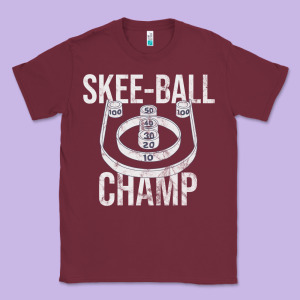 Distressed Skeeball - Skee-ball Champ - Traveling Carnival Classic Tee Designed By Trangstudio