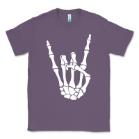 Lavender halloween skeleton hand horns rock n roll music lover tank top Classic Tee - trangStudio