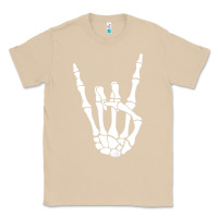 Mushroom halloween skeleton hand horns rock n roll music lover tank top Classic Tee - trangStudio