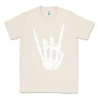 Natural halloween skeleton hand horns rock n roll music lover tank top Classic Tee - trangStudio
