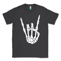 Smoke halloween skeleton hand horns rock n roll music lover tank top Classic Tee - trangStudio