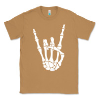 Toasted Coconut halloween skeleton hand horns rock n roll music lover tank top Classic Tee - trangStudio