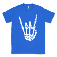 True Royal halloween skeleton hand horns rock n roll music lover tank top Classic Tee - trangStudio