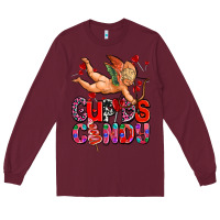 Burgundy cupids candy olivia Long Sleeve Tee - OliviaCreatesArt
